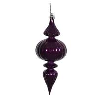 Vickerman 7" Plum Candy Finial Ornament (6 pack)
