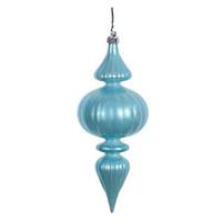 Vickerman 7" Baby Blue Candy Finial Ornament (6 pack)