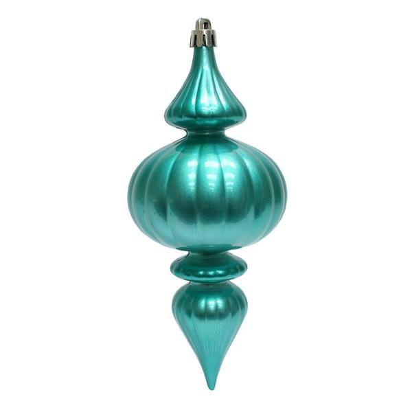 7" Teal Candy Finial Ornament (6 pack)