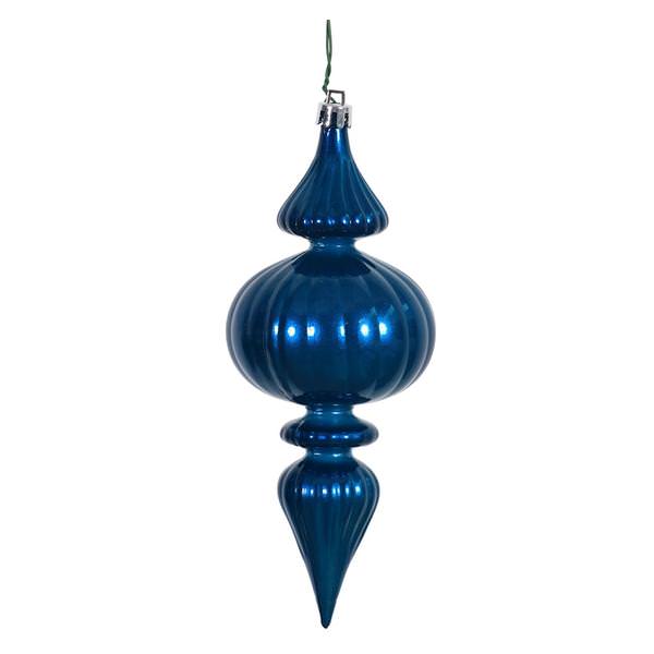 7" Sea Blue Candy Finial Ornament (6 pack)