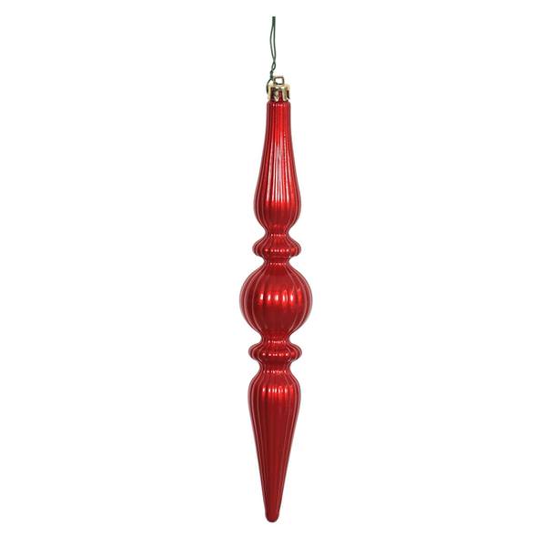 9" Red Candy Finial Drop Ornament (6 pack)