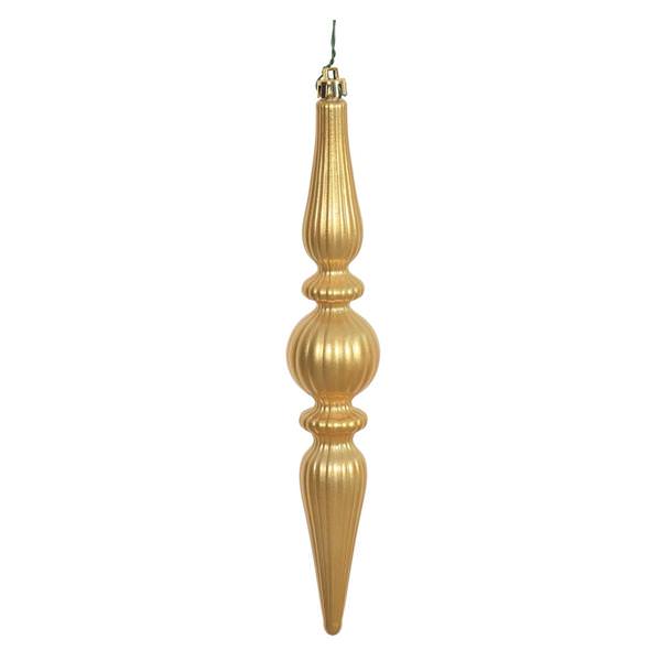 9" Gold Candy Finial Drop Ornament (6 pack)