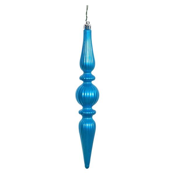 9" Turquoise Candy Finial Drop Ornament (6 pack)