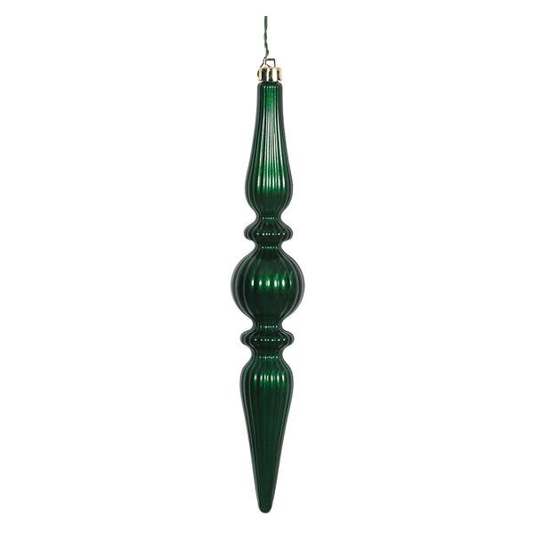 9" Emerald Candy Finial Drop Ornament (6 pack)