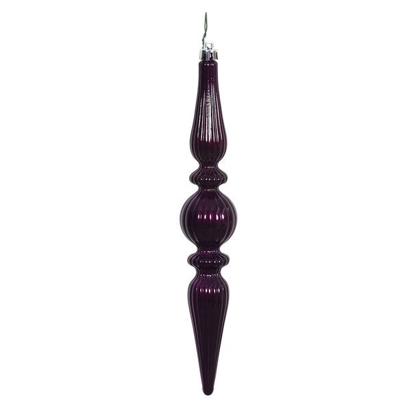 9" Plum Candy Finial Drop Ornament (6 pack)