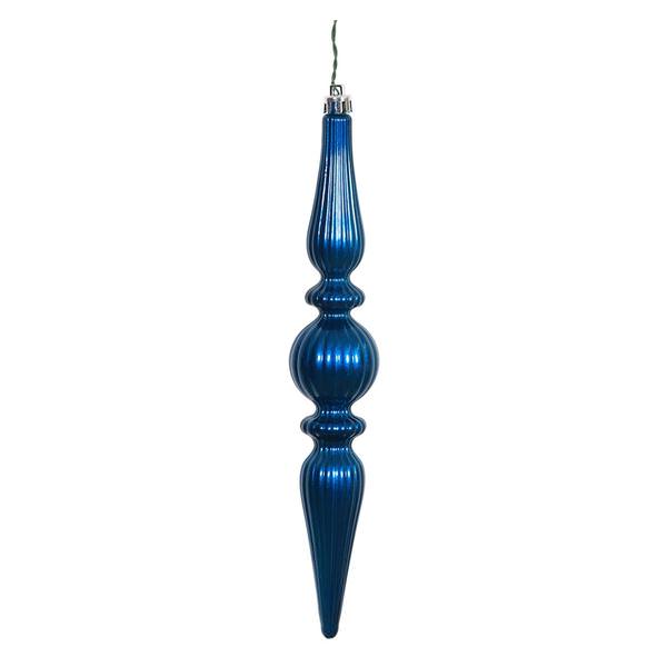 9" Sea Blue Candy Finial Drop Ornament (6 pack)