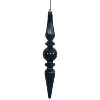 Vickerman 9" Midnight Green Candy Finish Finial Drop Ornament (6 pack)