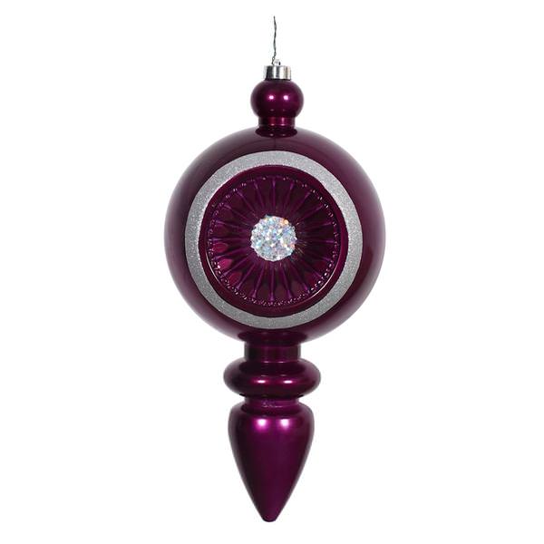 15.75" Purple Candy Diamond Finial Ornament