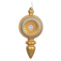 Vickerman 15.75" Gold Candy Diamond Finial Ornament