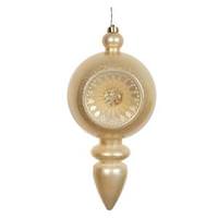 Vickerman 15.75" Champagne Candy Diamond Finial Ornament