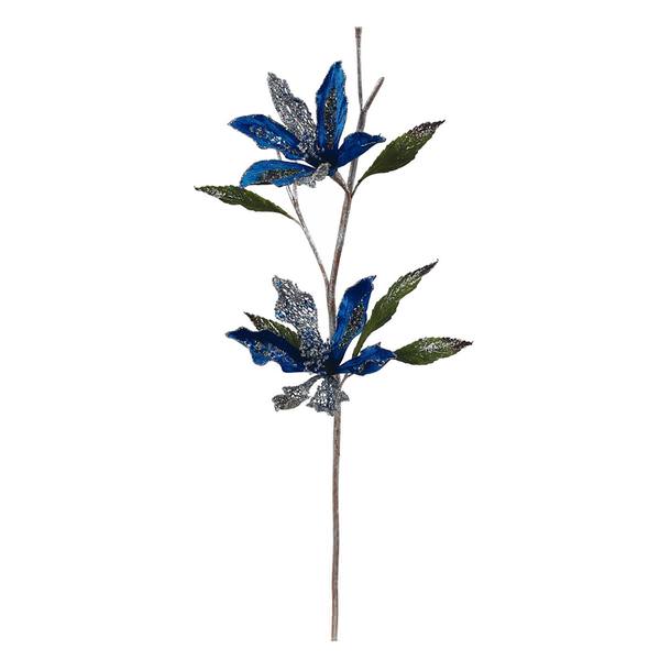 23" Blue Velvet Magnolia 6" Flower Pick