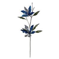 Vickerman 23" Blue Velvet Magnolia 6" Flower Pick