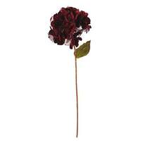 Vickerman 29" Burgundy Velvet Hydrangea 7" Flower Pick