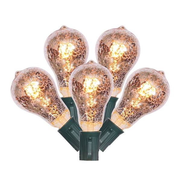 10 Light 10' Green Wire PS50 Gold Patio Set with 12" Spacing