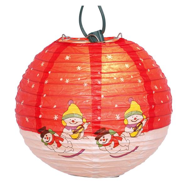 10 Light 8" Snowman Lantern Set