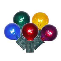 Vickerman 10 Light 10' G40 Candelabra Screw Base Green Wire Multi-Color String with 12" Spacing