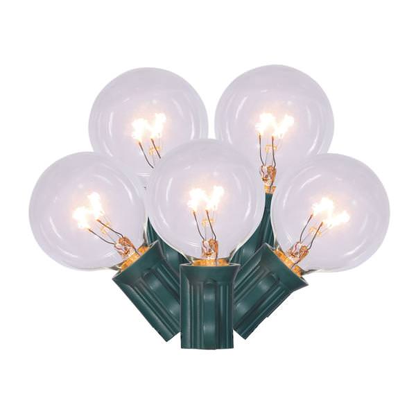 10 Light 10' G40 Candelabra Screw Base Green Wire String with 12" Spacing