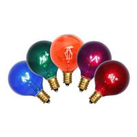 View 7 watt 120 volt G40 Candelabra Screw Transparent  Multi-Color Twinkle Bulb (5 pack)