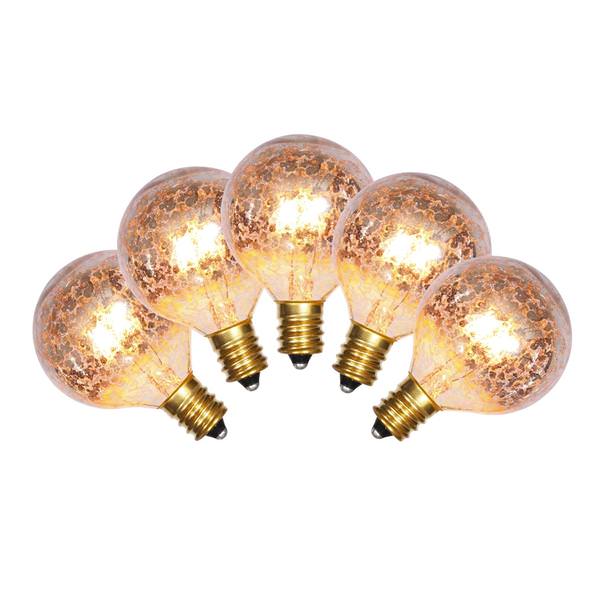 G40 Candelabra Screw Base Gold Mercury (5 pack)