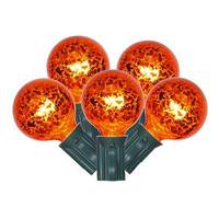 Vickerman 10 Light 10' Green Wire G40 Orange Mercury with 12" Spacing