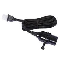 Vickerman 8' Black Medium Screw Base Socket Cord