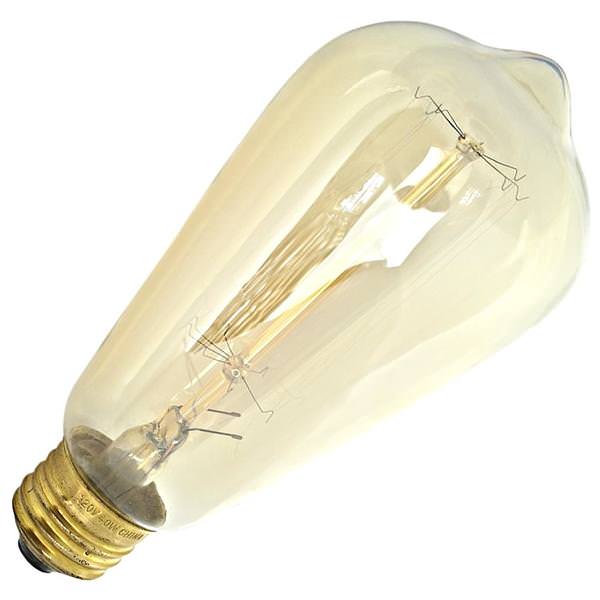 40 watt 120 volt ST64 Medium Screw Base Amber