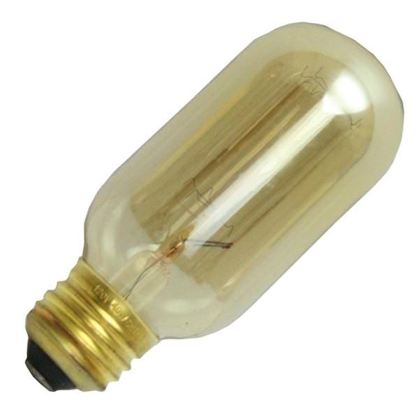 40 watt 120 volt T45 Medium Screw Base Clear Amber Finish