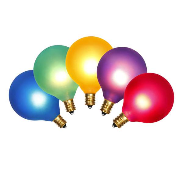 G50 Candelabra Screw Base Multi-Color (5 pack)