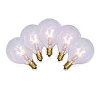 Vickerman 15 Light 10' Green Wire G50 Clear Patio Set with 12" Spacing