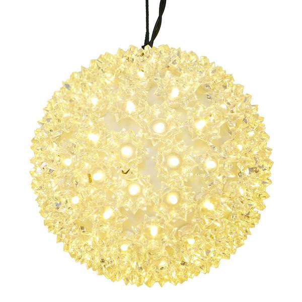 6" 50 Light Warm White Twinkle Starlight Sphere LED Christmas Light