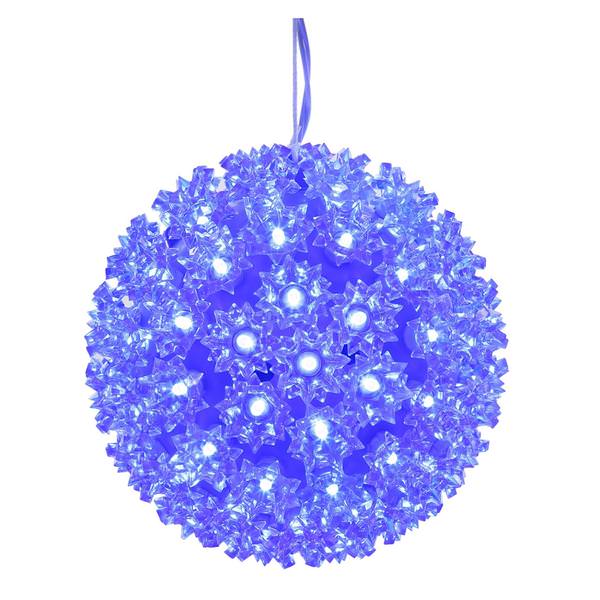 6" 50 Light Blue Starlight Sphere LED Christmas Light