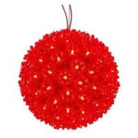 View 6" 50 Light Red Starlight Sphere LED Christmas Light