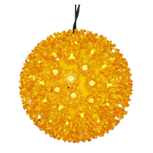 6" 50 Light Gold Starlight Sphere LED Christmas Light