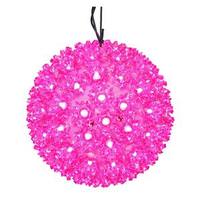 View 6" 50 Light Pink Starlight Sphere LED Christmas Light
