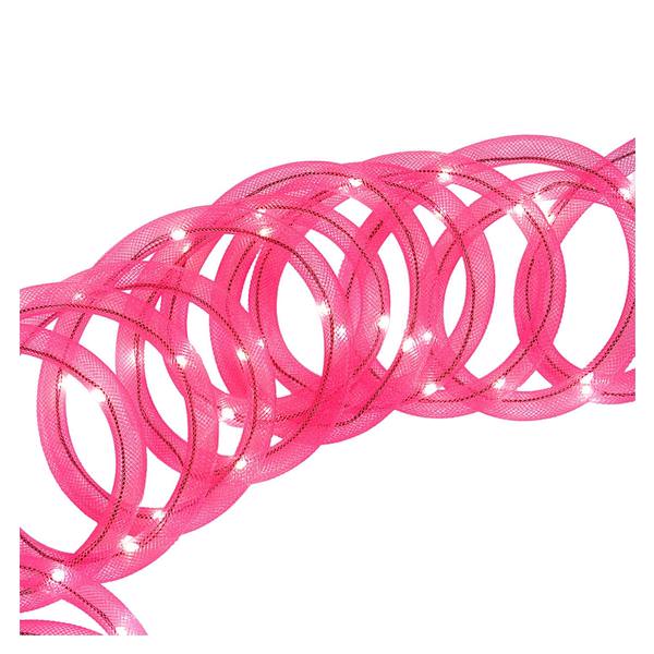 18' Pink LED Mesh Rope Garland