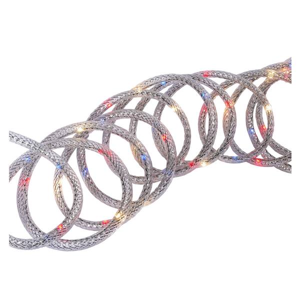 18' Red / White / Blue LED Mesh Rope Garland