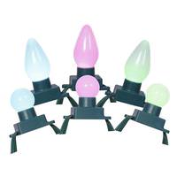 Vickerman 25 Light Green Wire Opaque Multi-Color LED C7 String with Controller