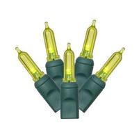 Vickerman 100 Light 34' Green Wire Lime Italian LED Miniature String with 4" Spacing
