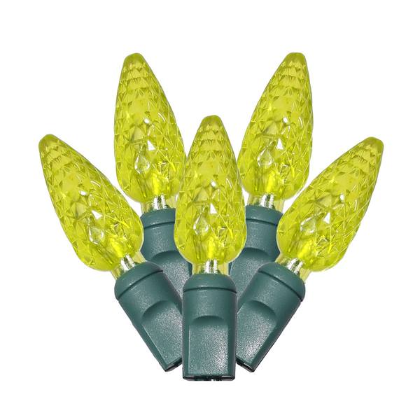100 Light 34' Green Wire Lime C6 LED String with 4" Spacing