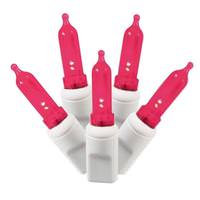 Vickerman 50 Light 25' White Wire Magenta Italian LED String