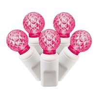 Vickerman 100 Light 33' White Wire Magenta LED G12 String