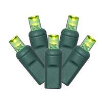 View 50 Light 25' Green Wire Lime Green Wide Angle LED String with 6" Spacing