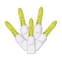 Vickerman 70 Light 9' White Wire Lime M5 LED Icicle Light String with 3.5" Spacing