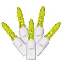 Vickerman 70 Light 9' White Wire Lime Twinkle LED Icicle Light String