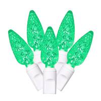 Vickerman 50 Light 25' White Wire Lime C6 LED String with 6" Spacing