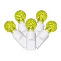 Vickerman 50 Light 25' White Wire Lime G12 Berry LED Miniature String with 6" Spacing
