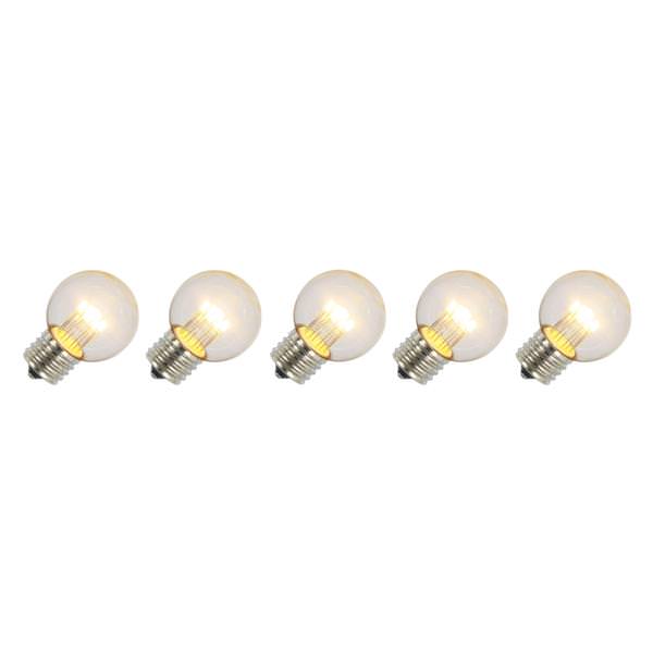 G50 Medium Screw Base Warm White LED (5 pack)