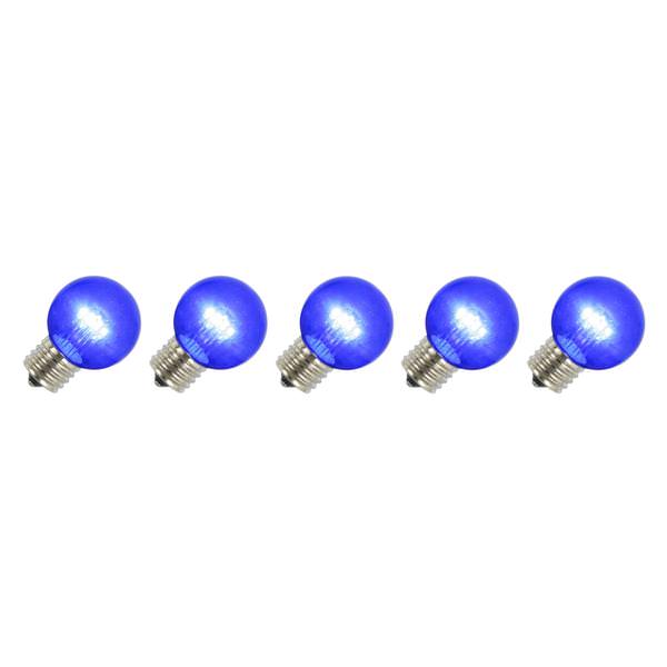 G50 Medium Screw Base Blue LED (5 pack)