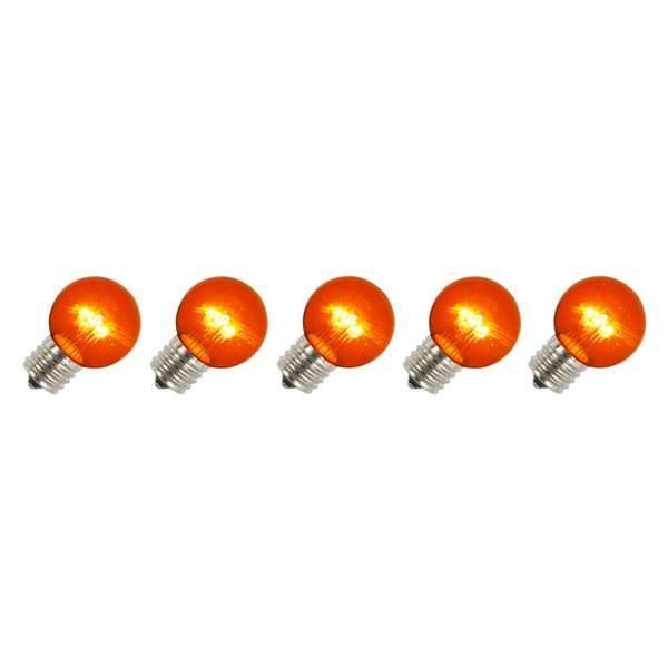 G50 Medium Screw Base Amber LED (5 pack)