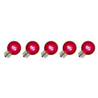 Vickerman G50 Medium Screw Base Pink LED (5 pack)